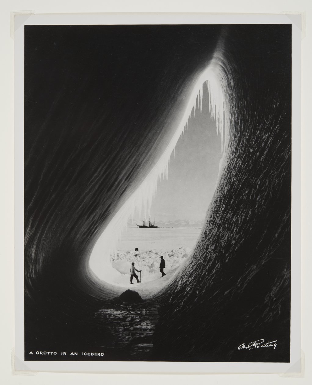 A Grotto in an Iceberg by Herbert Ponting
