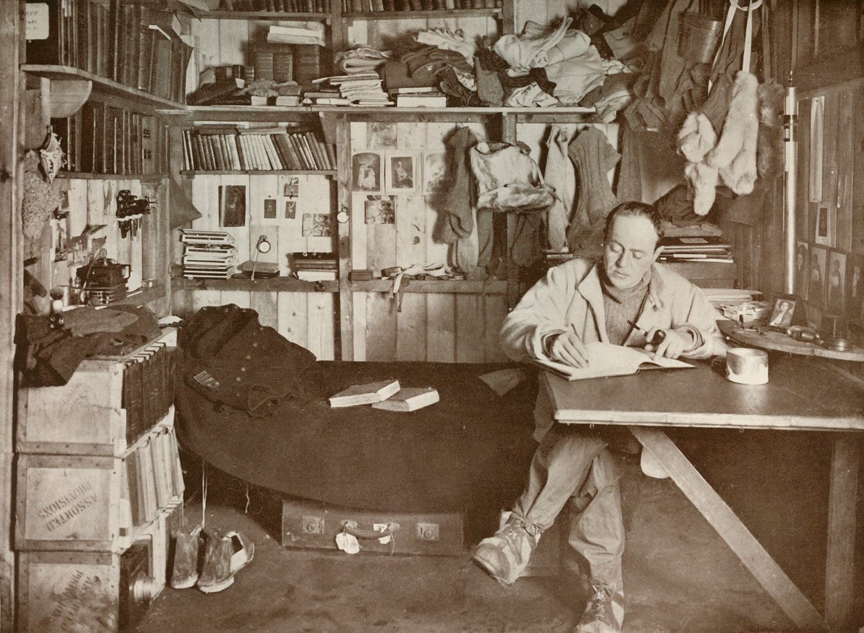 Captain Scott in His Den by Herbert Ponting