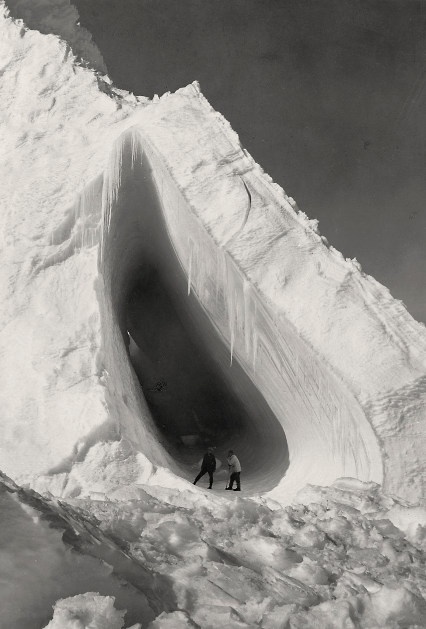 Cave Carved in the Ice by Herbert Ponting
