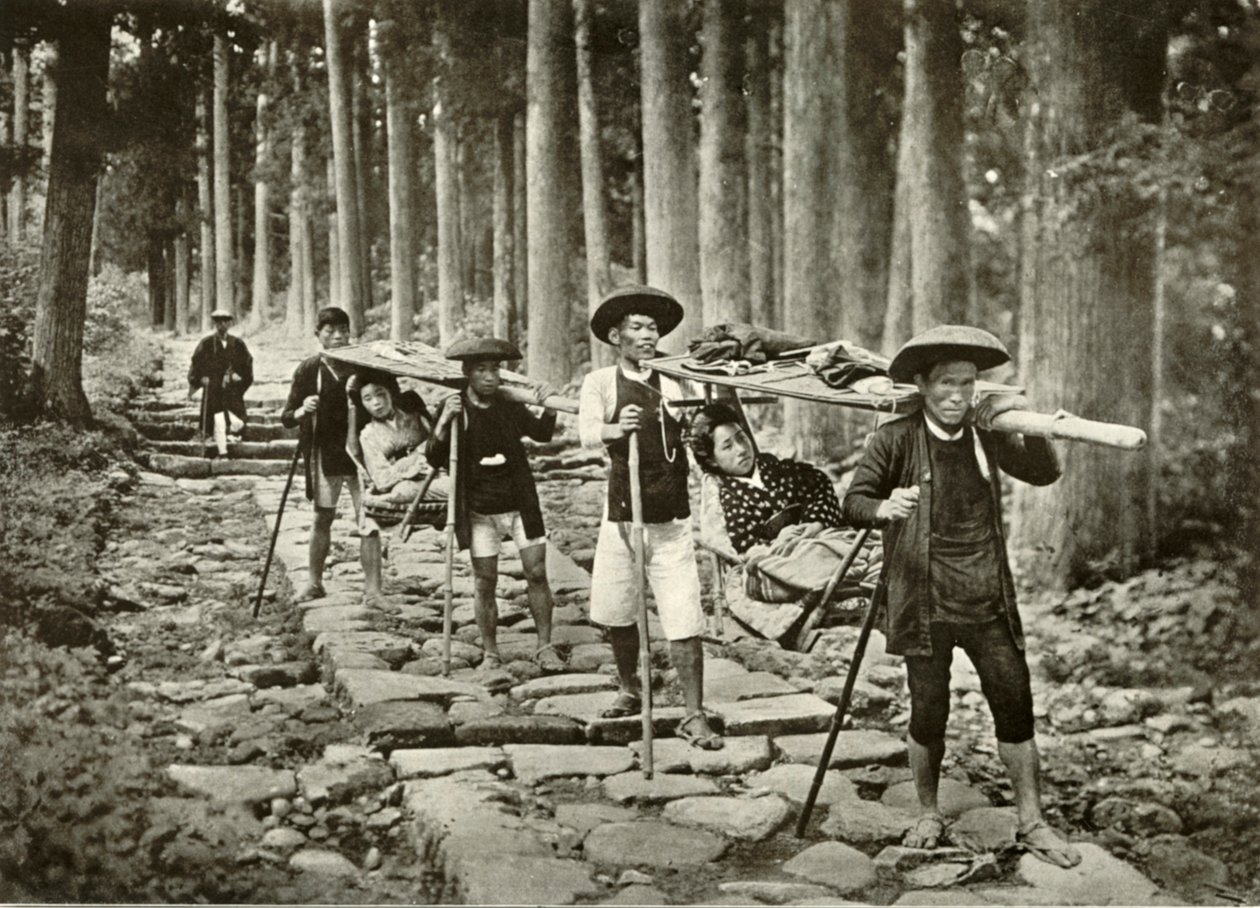 Japanese Ladies Going to the Shrines, Nikko by Herbert Ponting