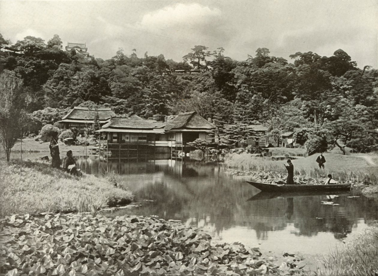 The Ha-Kei-Tei Inn and Garden at Hikone by Herbert Ponting