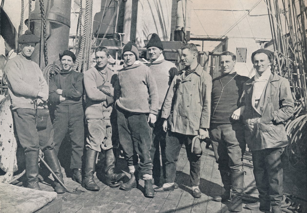The Officers of the Terra Nova, 1912 Voyage by Herbert Ponting