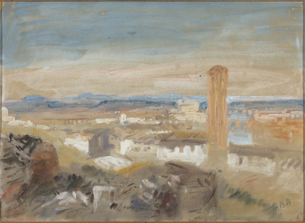 A Campanile among Ruins by Hercules Brabazon Brabazon