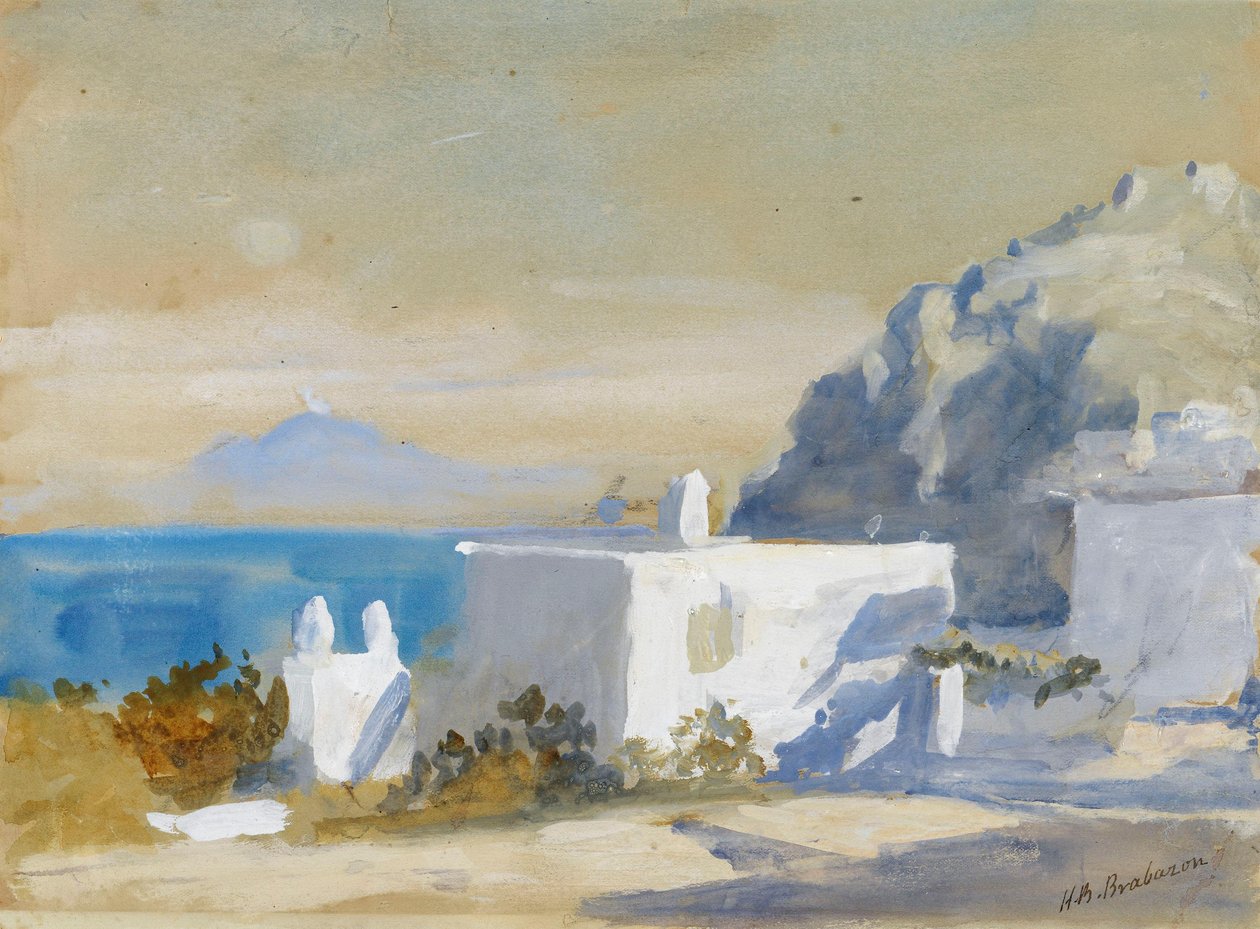 Houses on Capri by Hercules Brabazon Brabazon