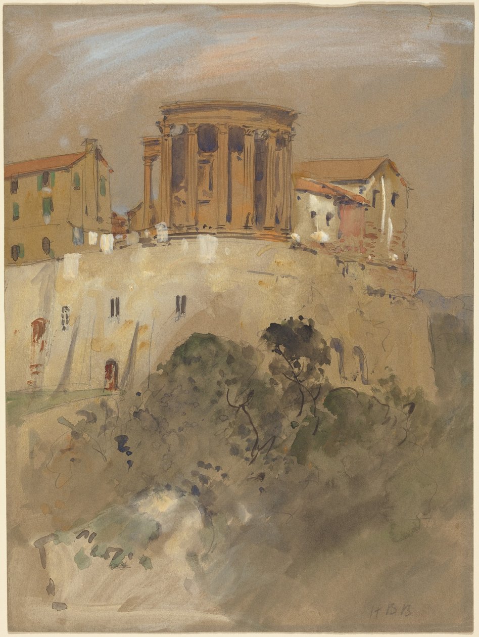 Temple of Vesta at Tivoli by Hercules Brabazon Brabazon