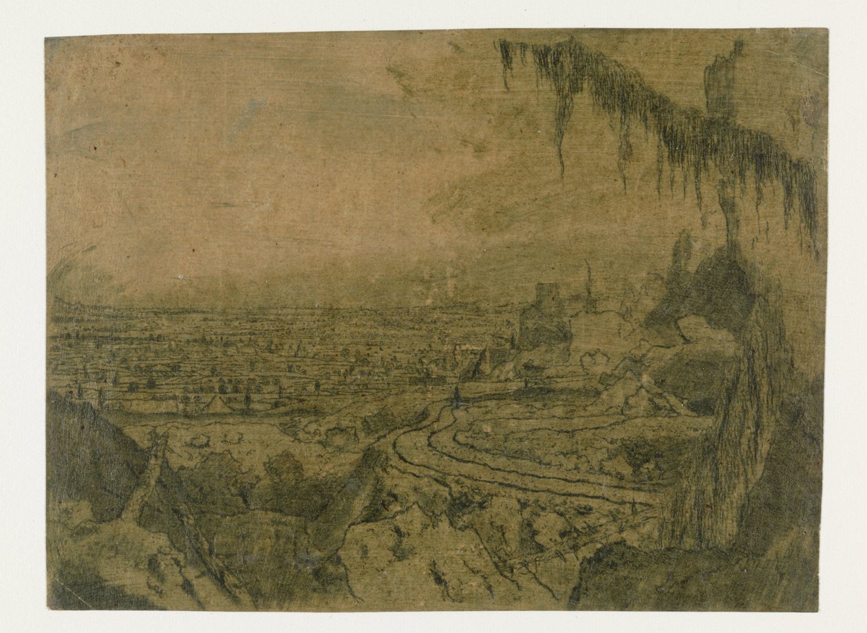 Distant View with a Road and Mossy Branches by Hercules Segers
