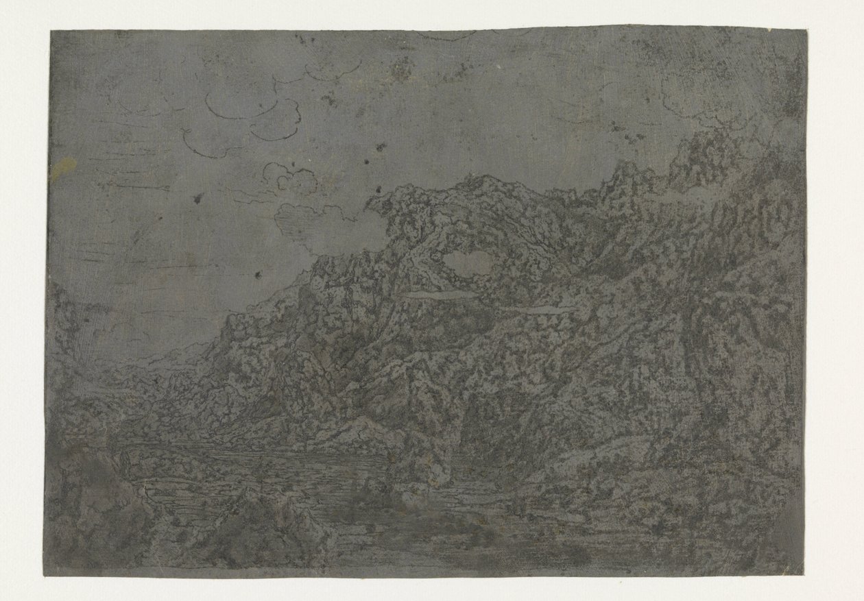 Rocky Landscape with Low Clouds by Hercules Segers
