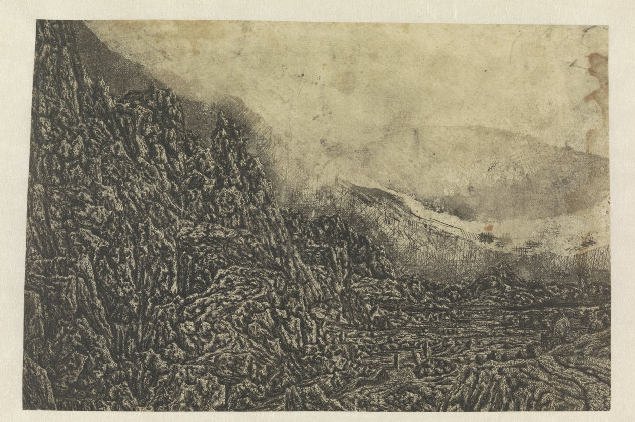 Rocky Landscape with a Road and a River by Hercules Segers