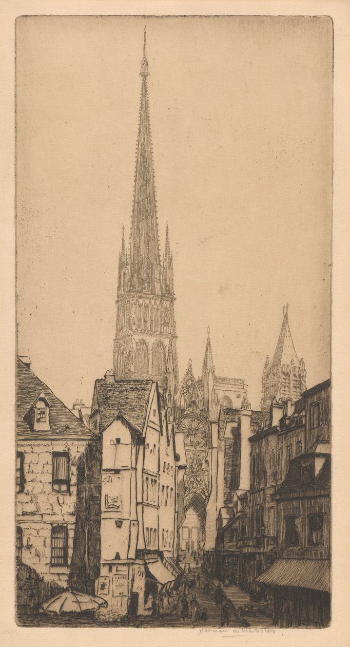 Spire of Rouen Cathedral, La Flèche, Rouen by Herman Armour Webster