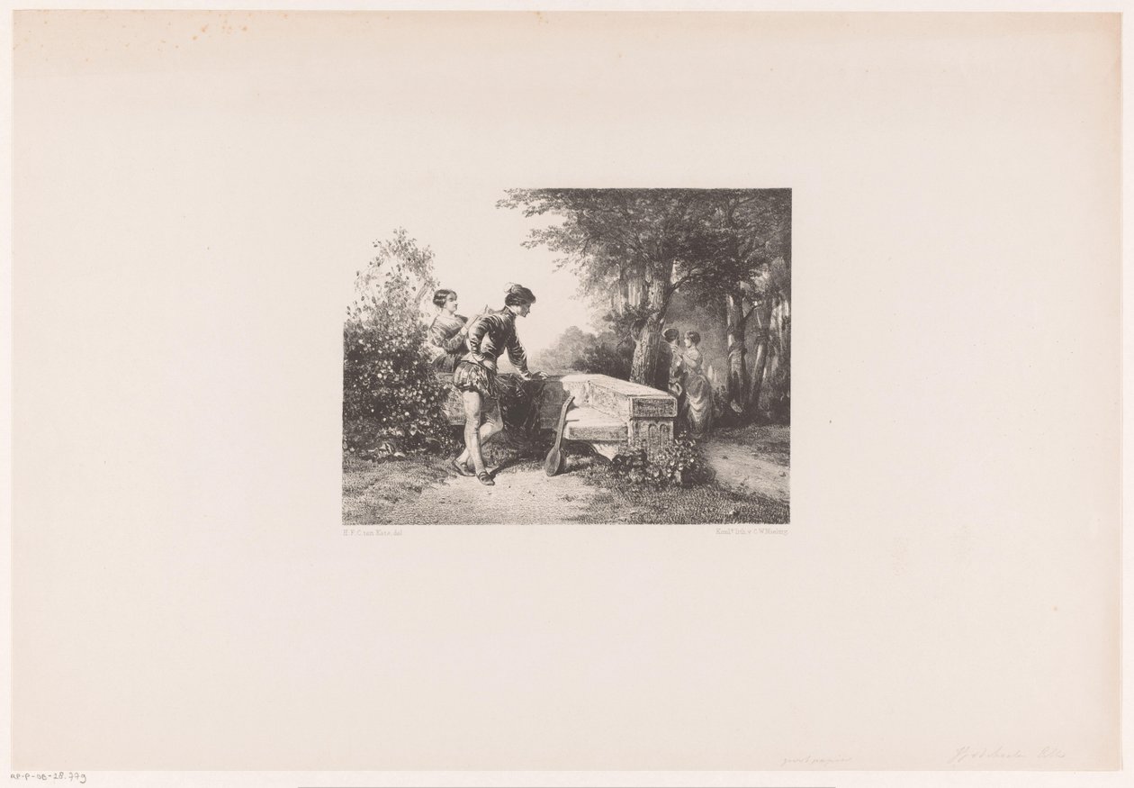 Two Couples in a Park by Herman Frederik Carel ten Kate