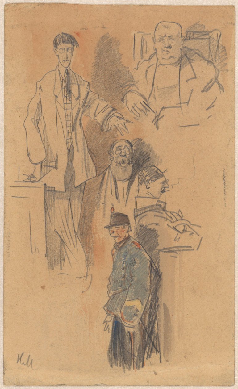 Portrait of Jan Hamdorf and W. van der Pluym by Herman Moerkerk