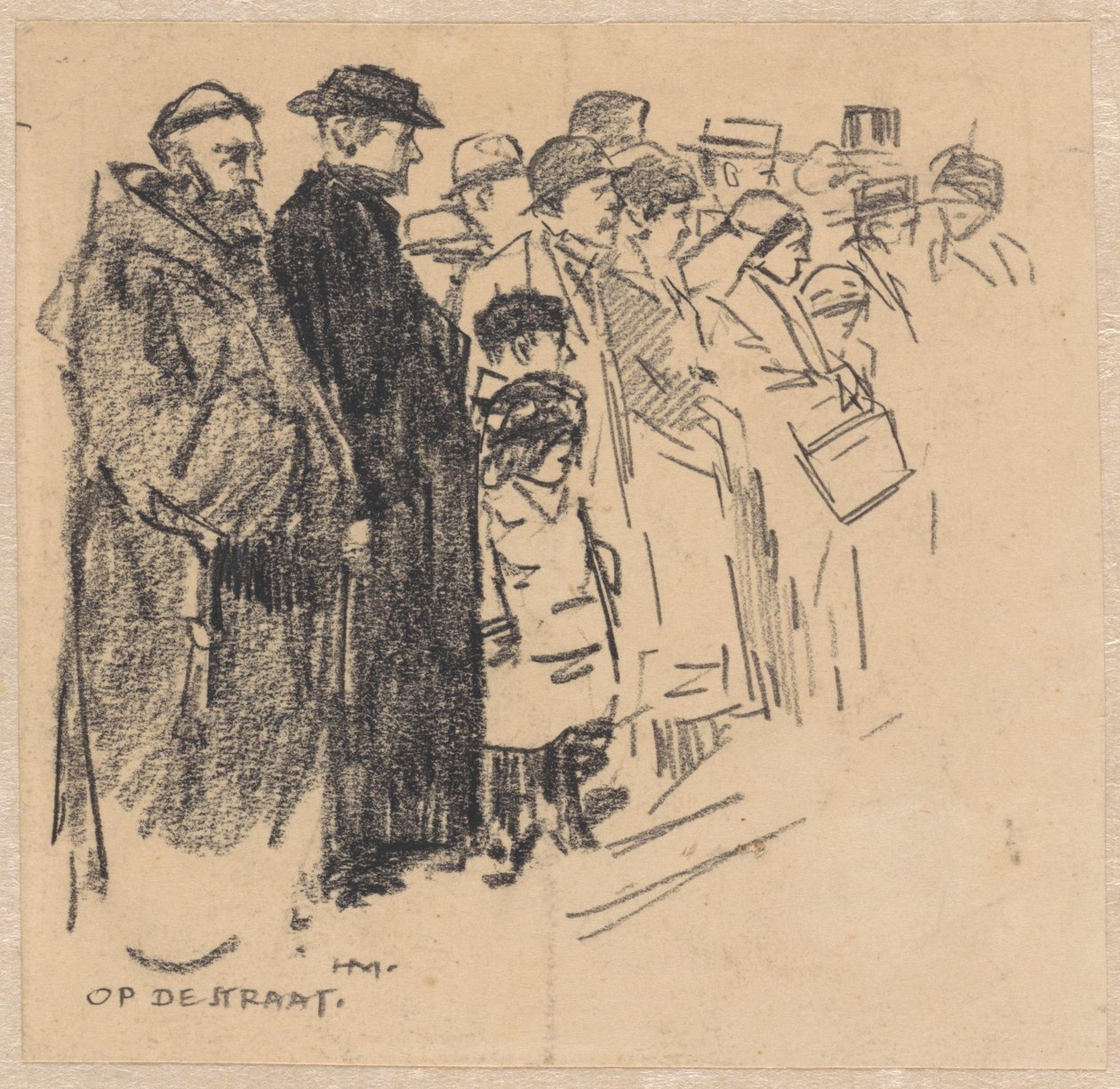 Row of Spectators (at a Procession?) by Herman Moerkerk