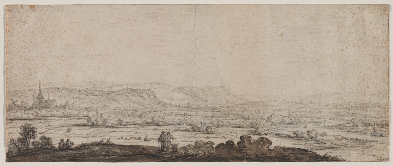 Landscape with the Village of Schenkenschanz, Gelderland by Herman Saftleven