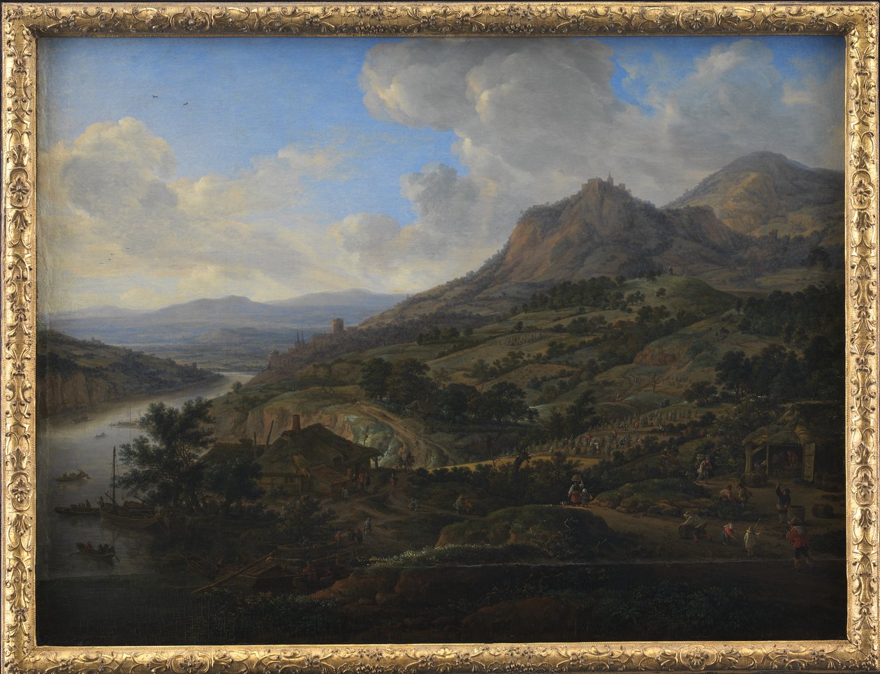 Wine Harvest at the Rhine by Herman Saftleven
