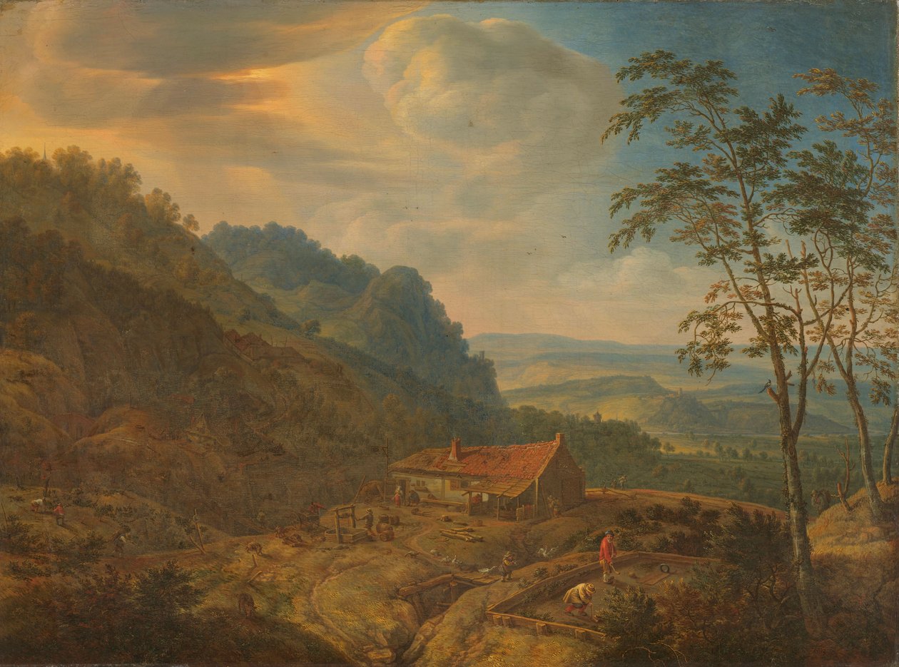 Mountainous Landscape with Farm by Herman the Younger Saftleven