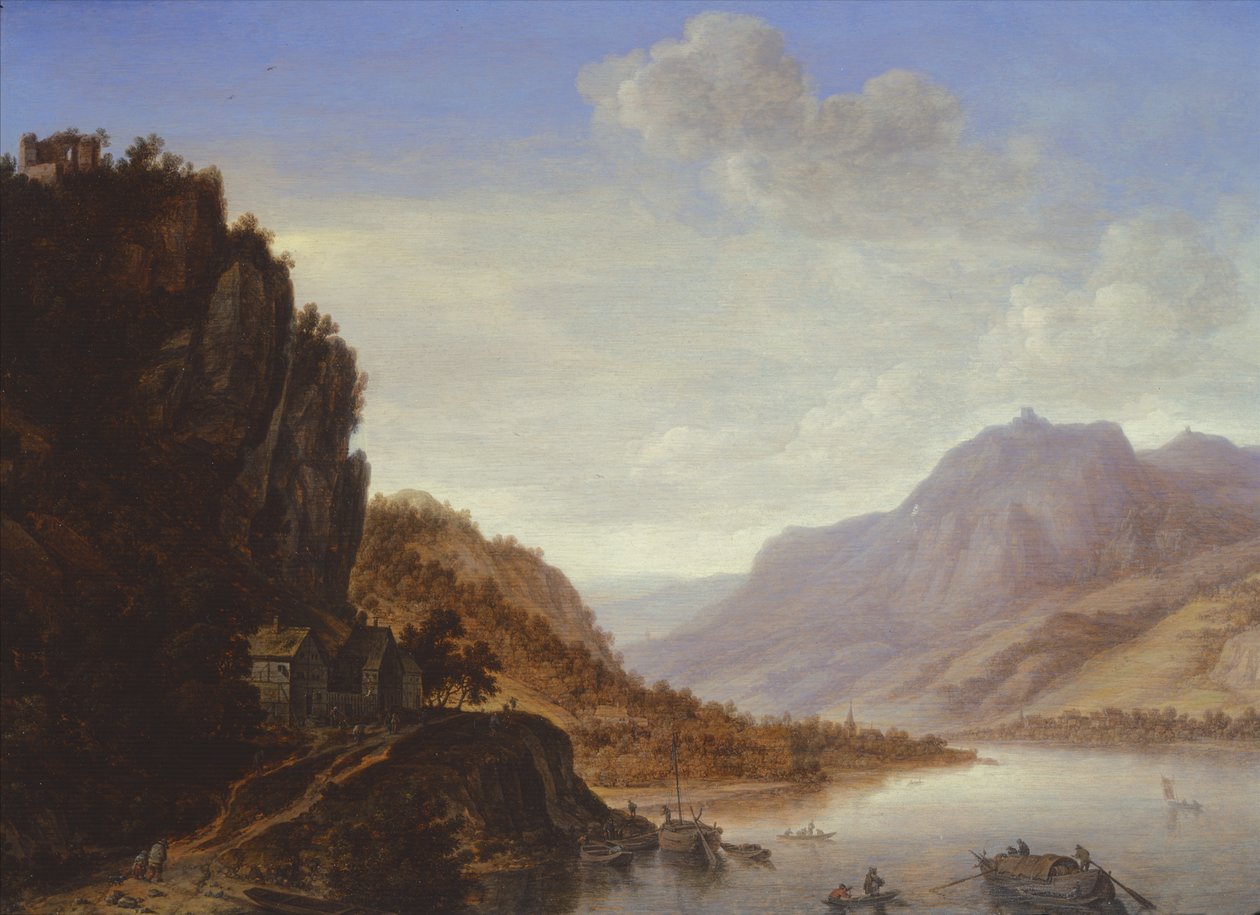Mountainous River Landscape by Herman the Younger Saftleven
