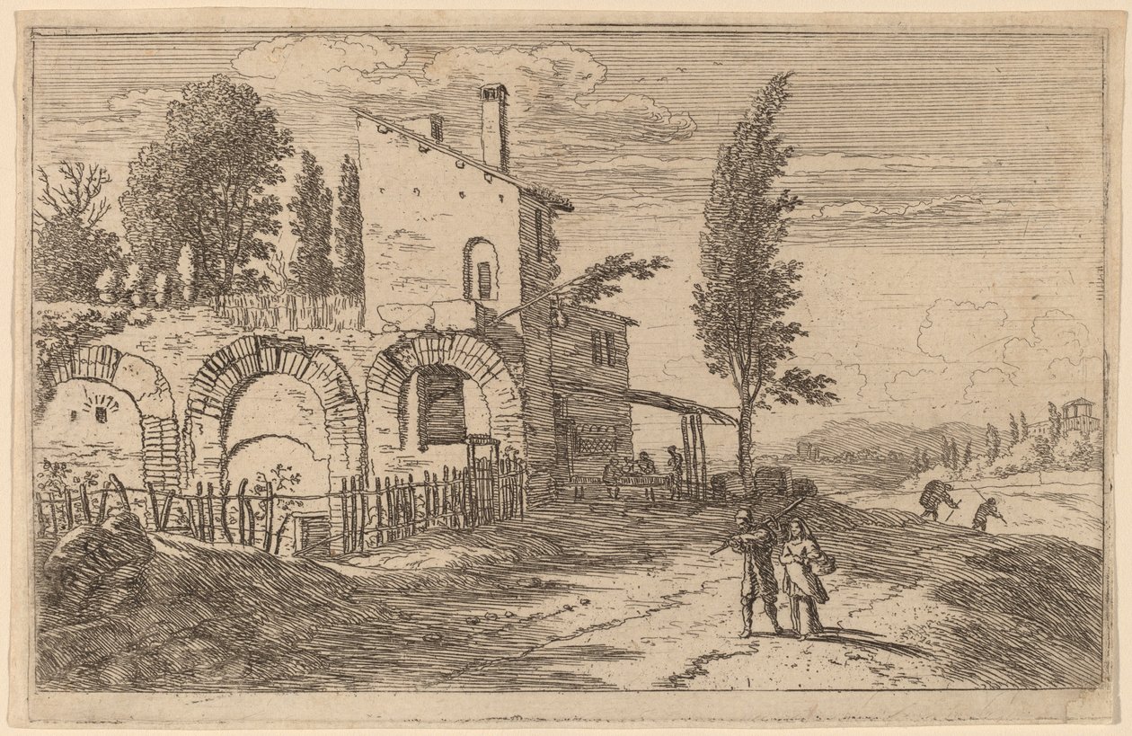 Inn in the Ruins of the Palace of the Emperors by Herman van Swanevelt