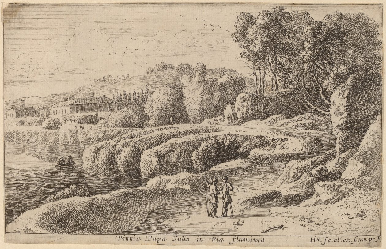 Vineyard of Pope Julius on the Via Flaminia by Herman van Swanevelt