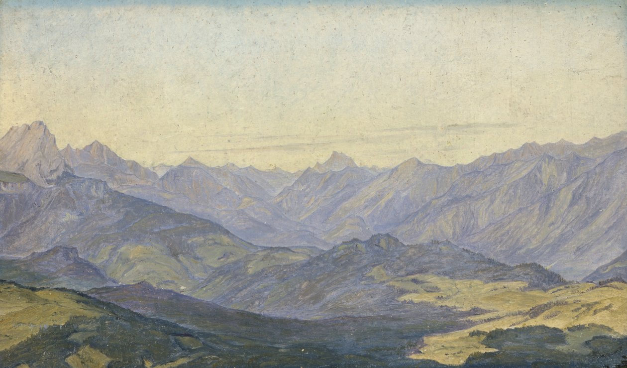 Mountain Valley in Oberbayern, 1829 by Hermann Kauffmann