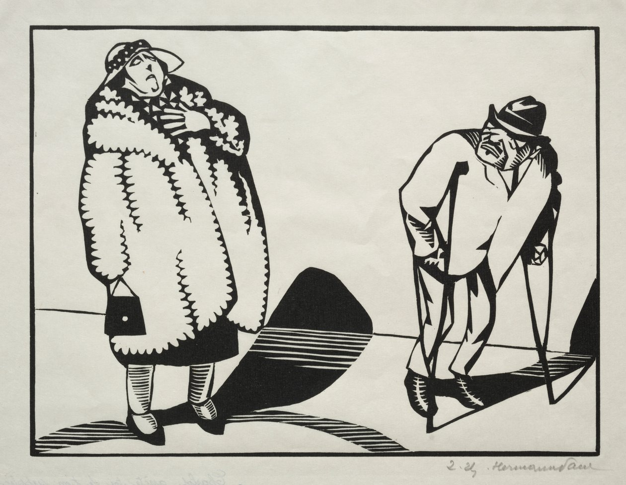 Charlot stop I beg you, I have broken legs by Hermann Paul