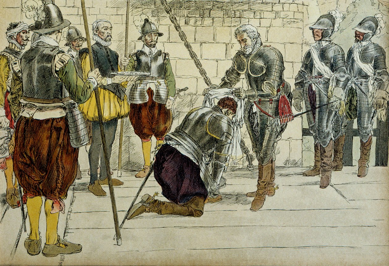 Charles II of Cosse Brissac Made Marechal of France by Henri IV Before Entering Paris on 22 March 1594 by Hermann Vogel