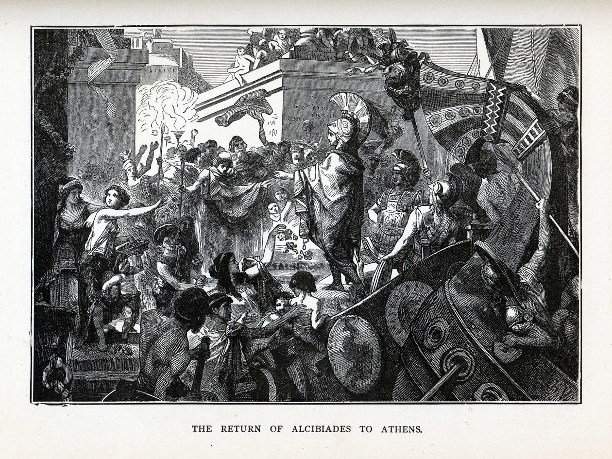 The Return of Alcibiades to Athens, 1882 by Hermann Vogel