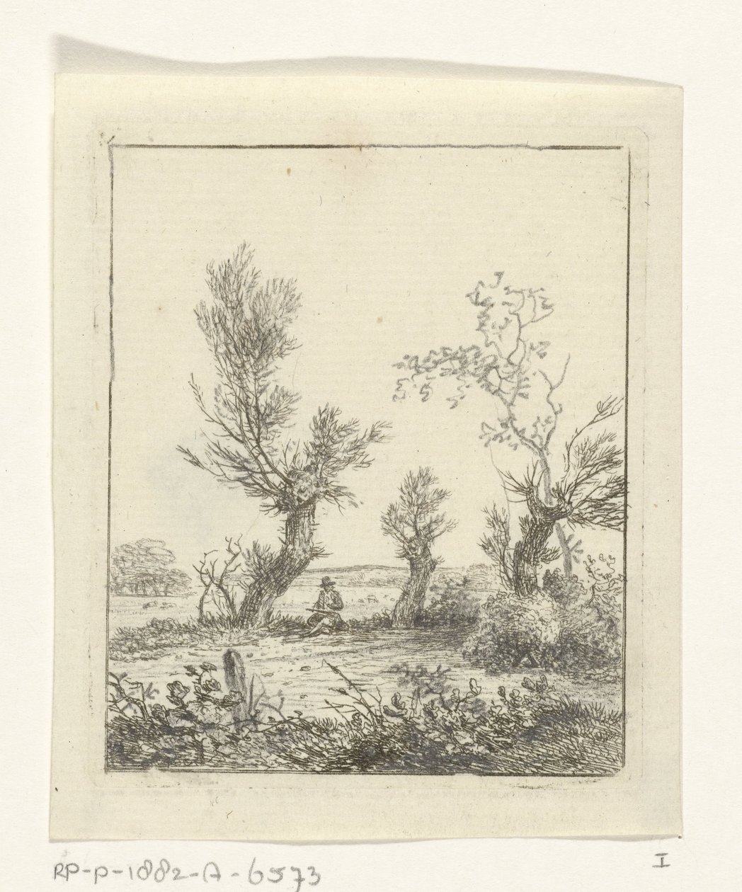 Draftsman Among Willows by Hermanus Fock