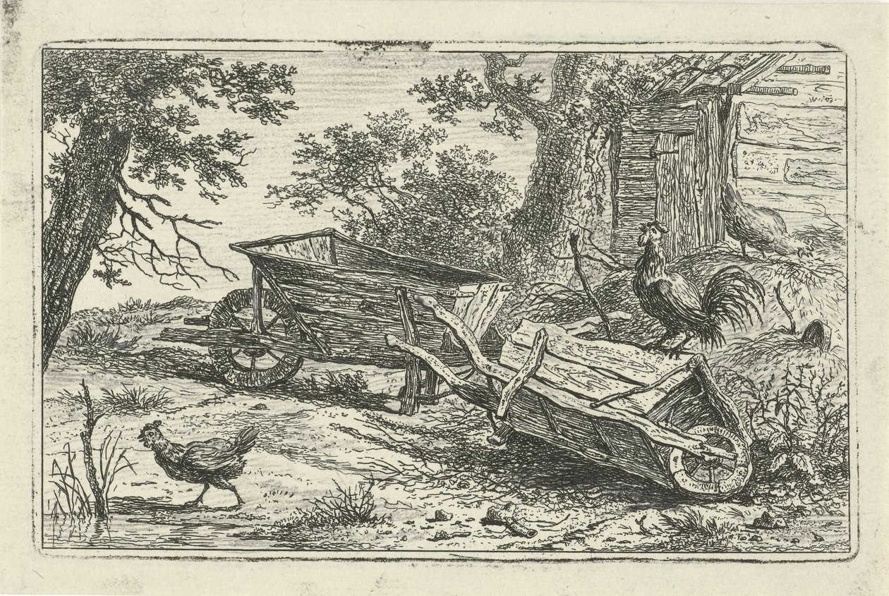 Two Wheelbarrows by Hermanus Fock