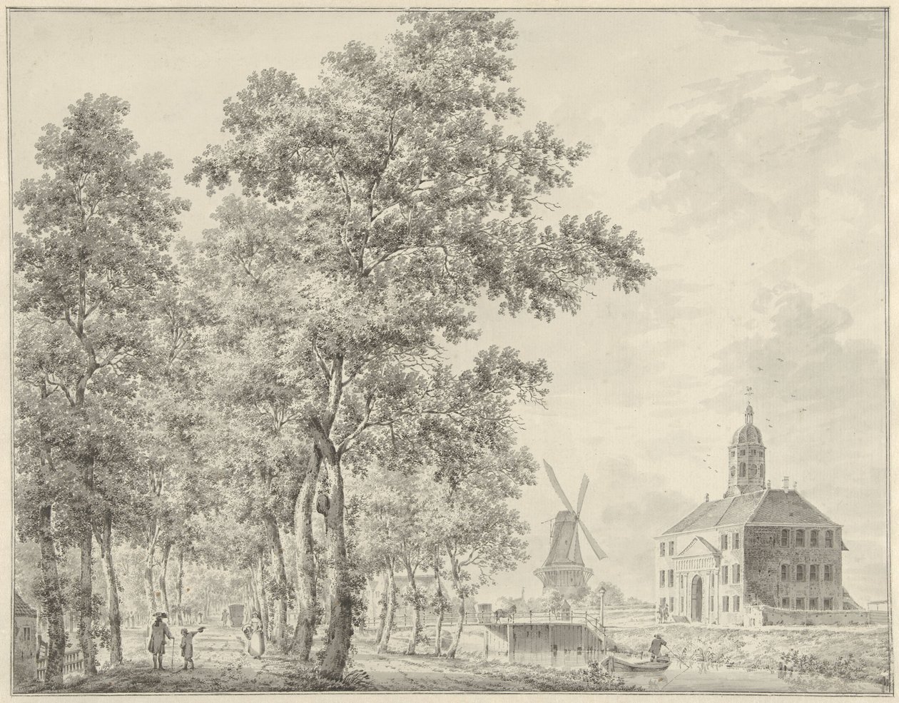 The Muiderpoort in Amsterdam by Hermanus Petrus Schouten