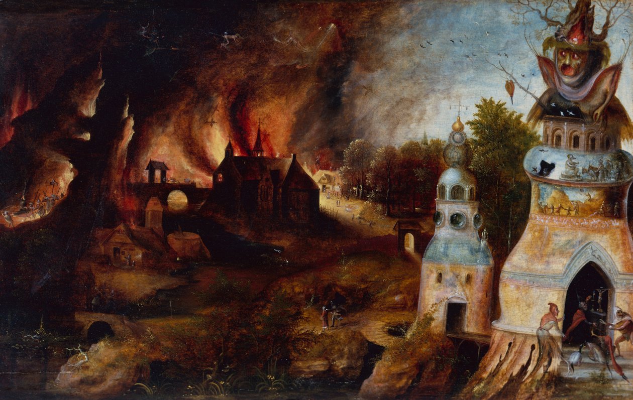 The Temptation of Saint Anthony by Herri met de (c.1510 p.1550) Bles