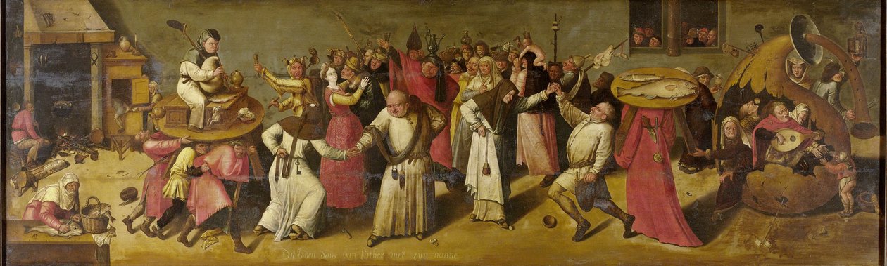 Battle between Carnival and Lent by Hieronymus (after) Bosch