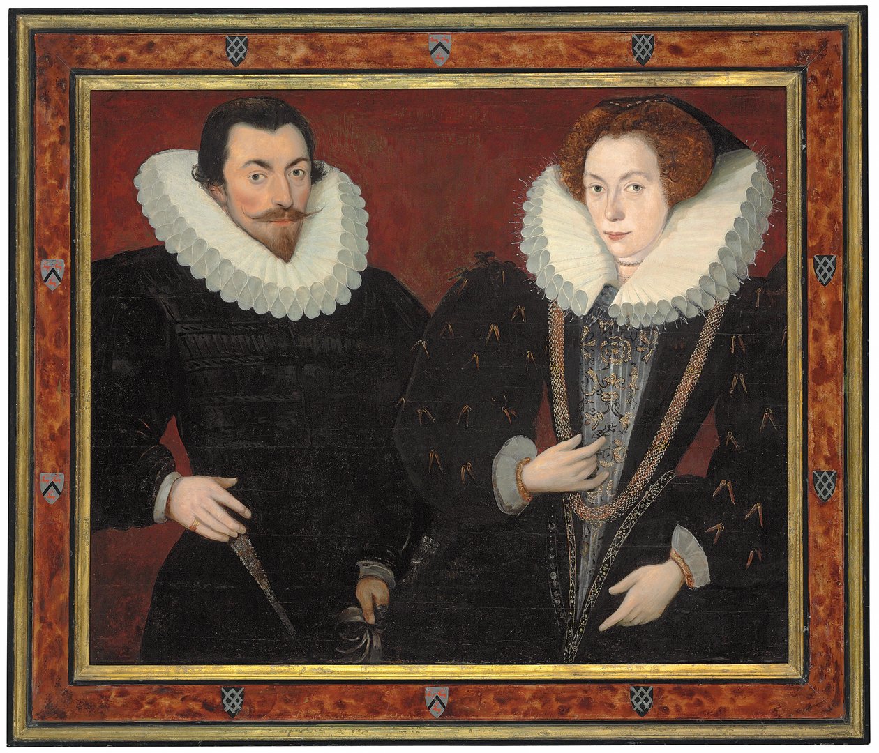 Double Portrait of Sir John Harington and Mary, Lady Harington, c.1589-93 by Hieronymus (attr. to) Custodis
