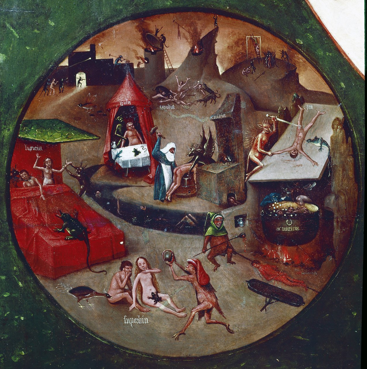 Table of the Seven Deadly Sins by Hieronymus Bosch
