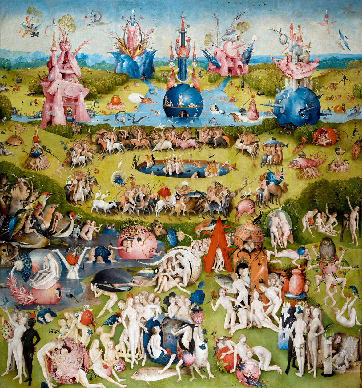 The Garden of Earthly Delights Central panel, c. 1500 by Hieronymus Bosch