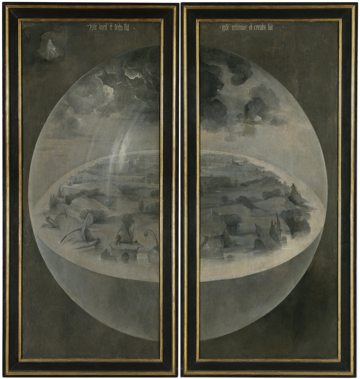 The Garden of Earthly Delights. Triptych, reverse: The Creation by Hieronymus Bosch