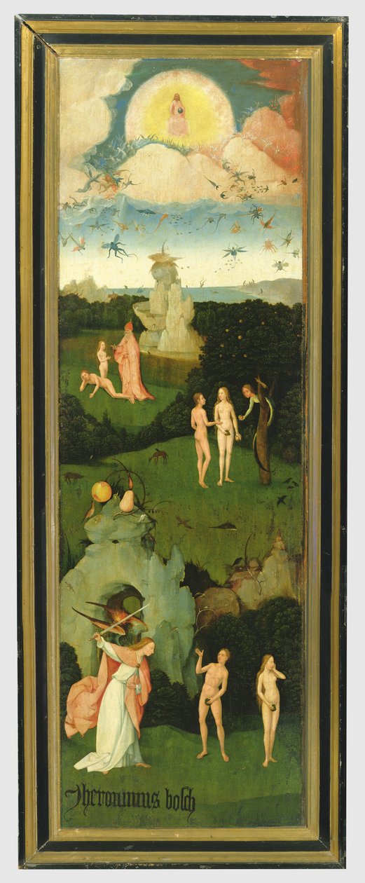 The Haywain: Left Wing of the Triptych Depicting the Garden of Eden, c.1500 by Hieronymus Bosch