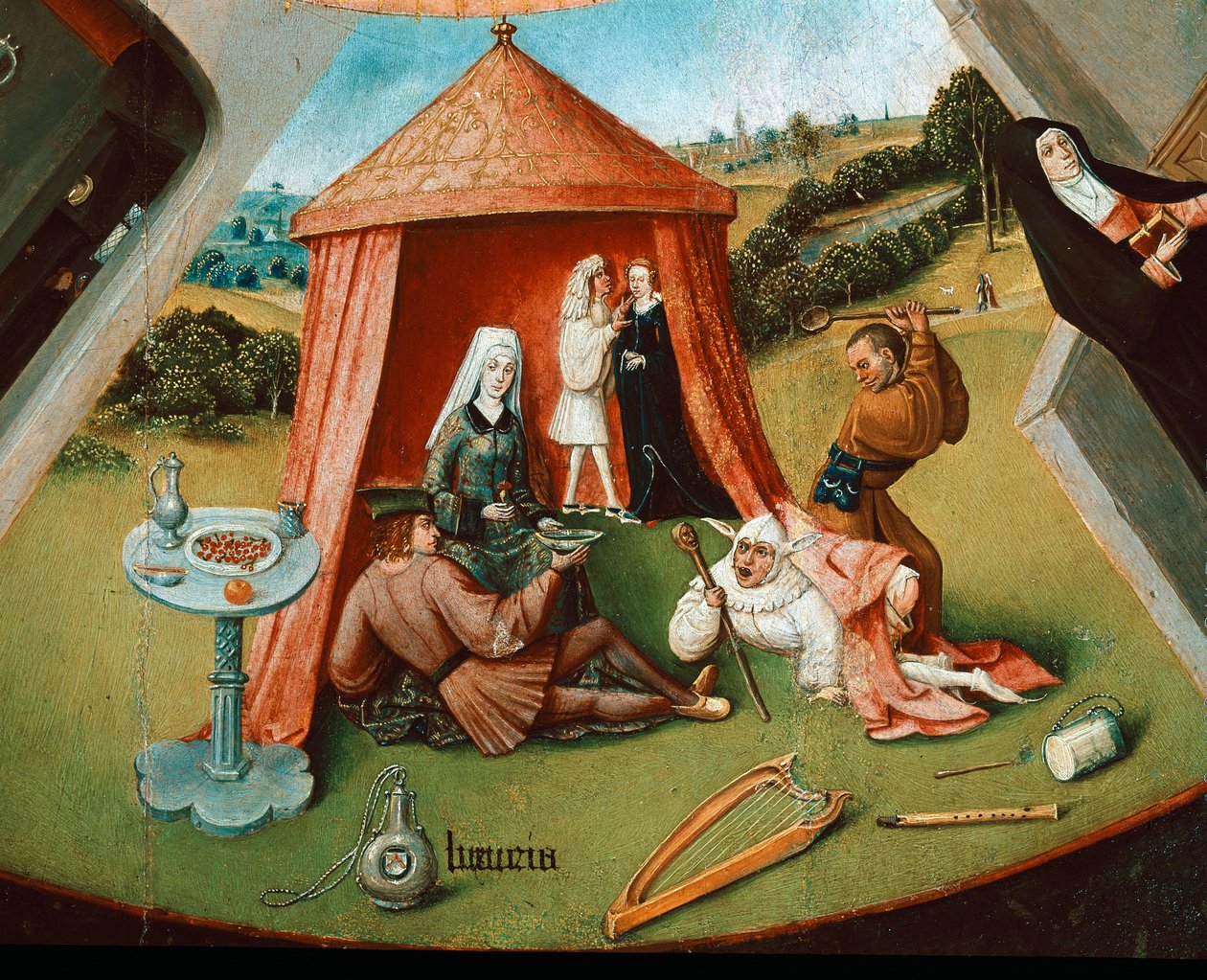 The Lust (Detail from The Table of the Seven Cardinal Sins) by Hieronymus Bosch