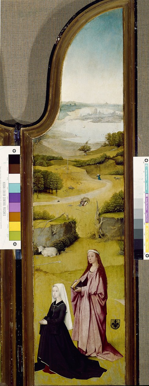 Triptych of Epiphany, with St Agnes of Rome and donor by Hieronymus Bosch