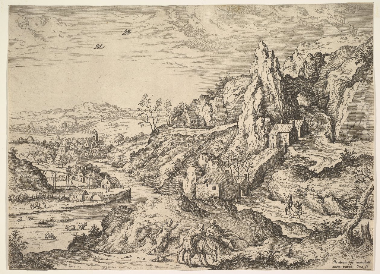 Abraham and Isaac on the Way to Sacrifice by Hieronymus Cock