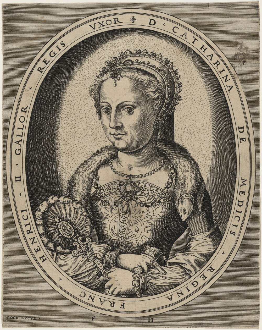 Catherine de Medici, Wife of Henry II of France by Hieronymus Cock