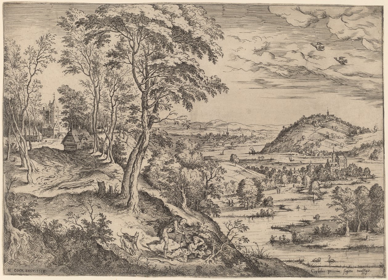 Cephalus and Procris by Hieronymus Cock