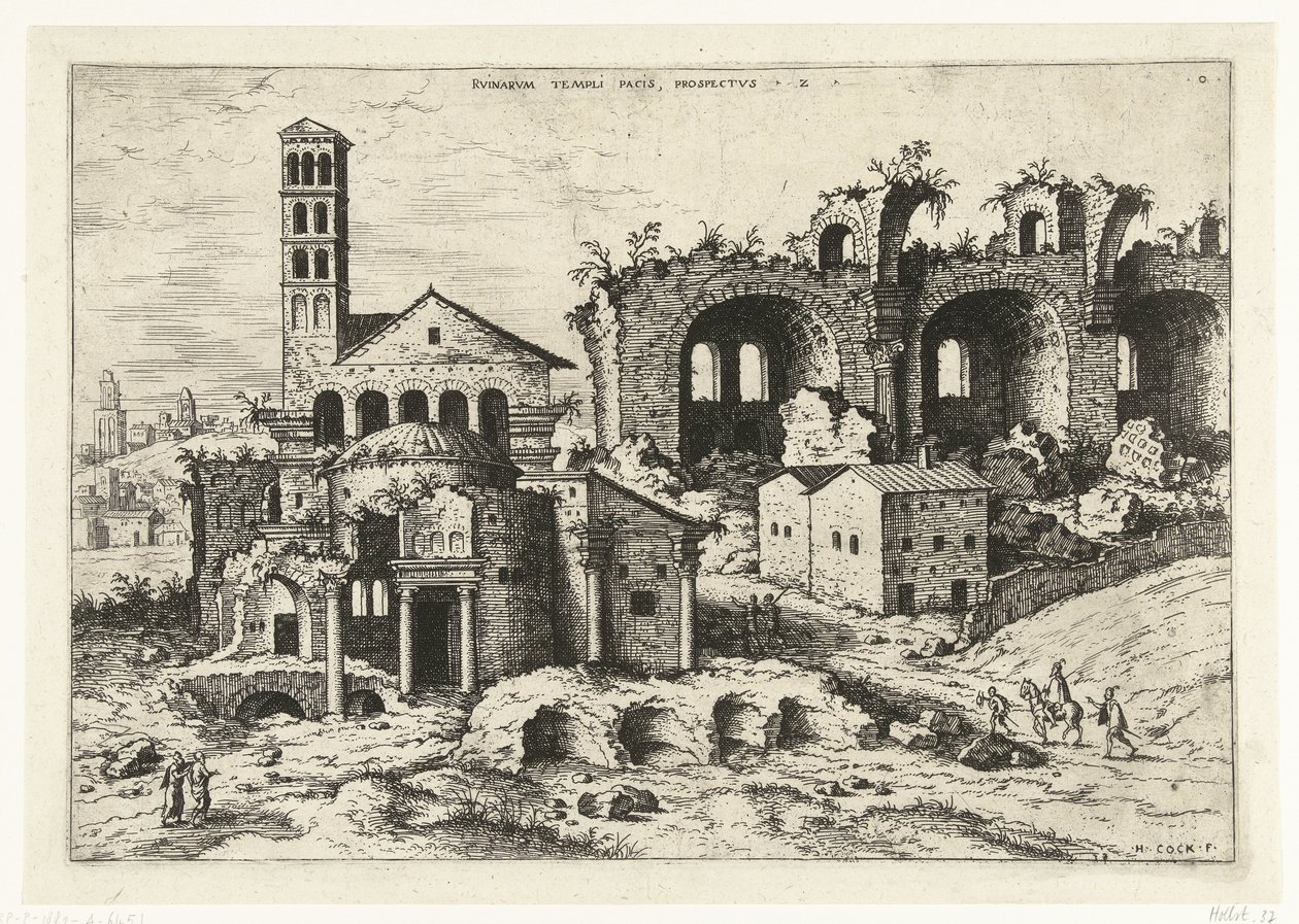View of the Temple of Romulus and the Basilica of Constantine by Hieronymus Cock