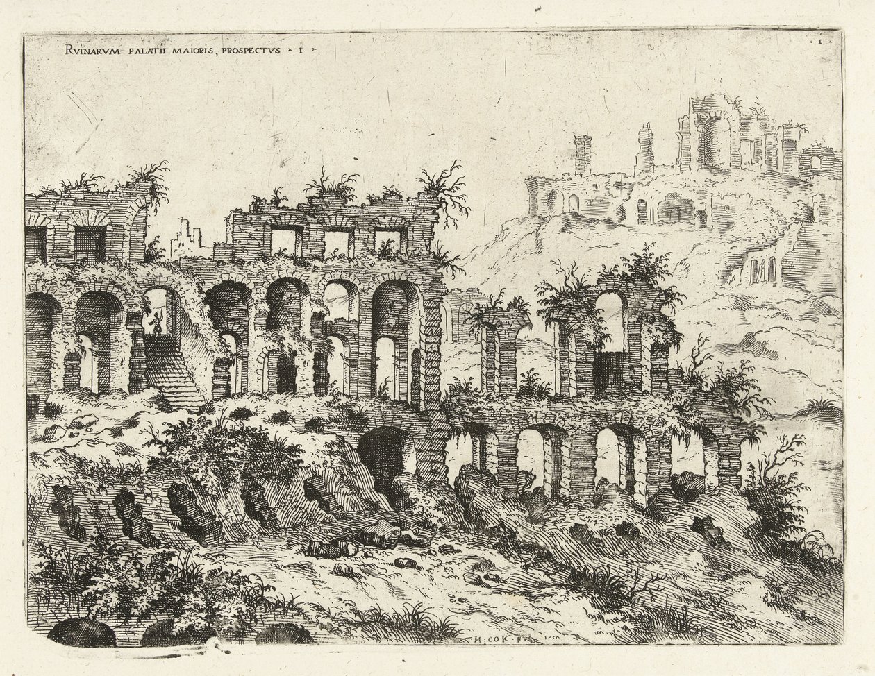 View of the Colosseum and the Palatine by Hieronymus Cock