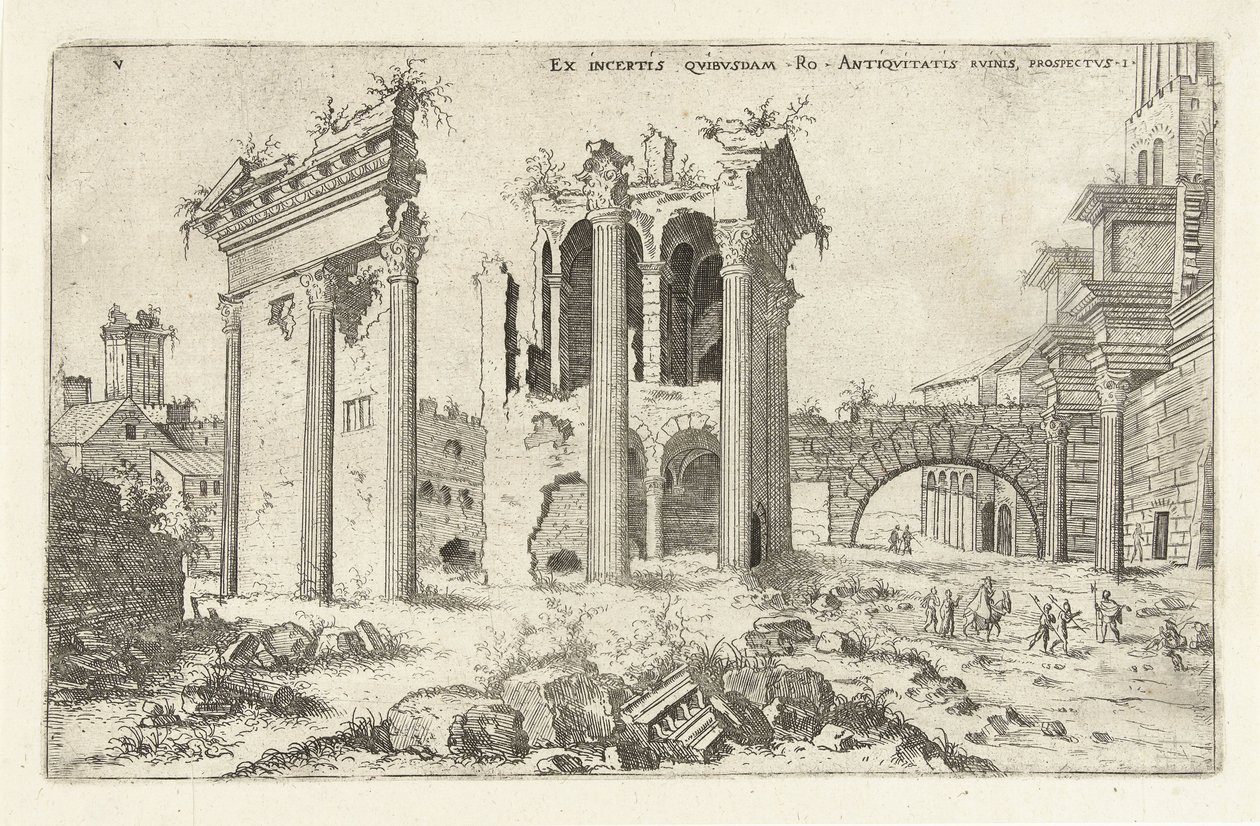 View of the Forum of Nerva by Hieronymus Cock