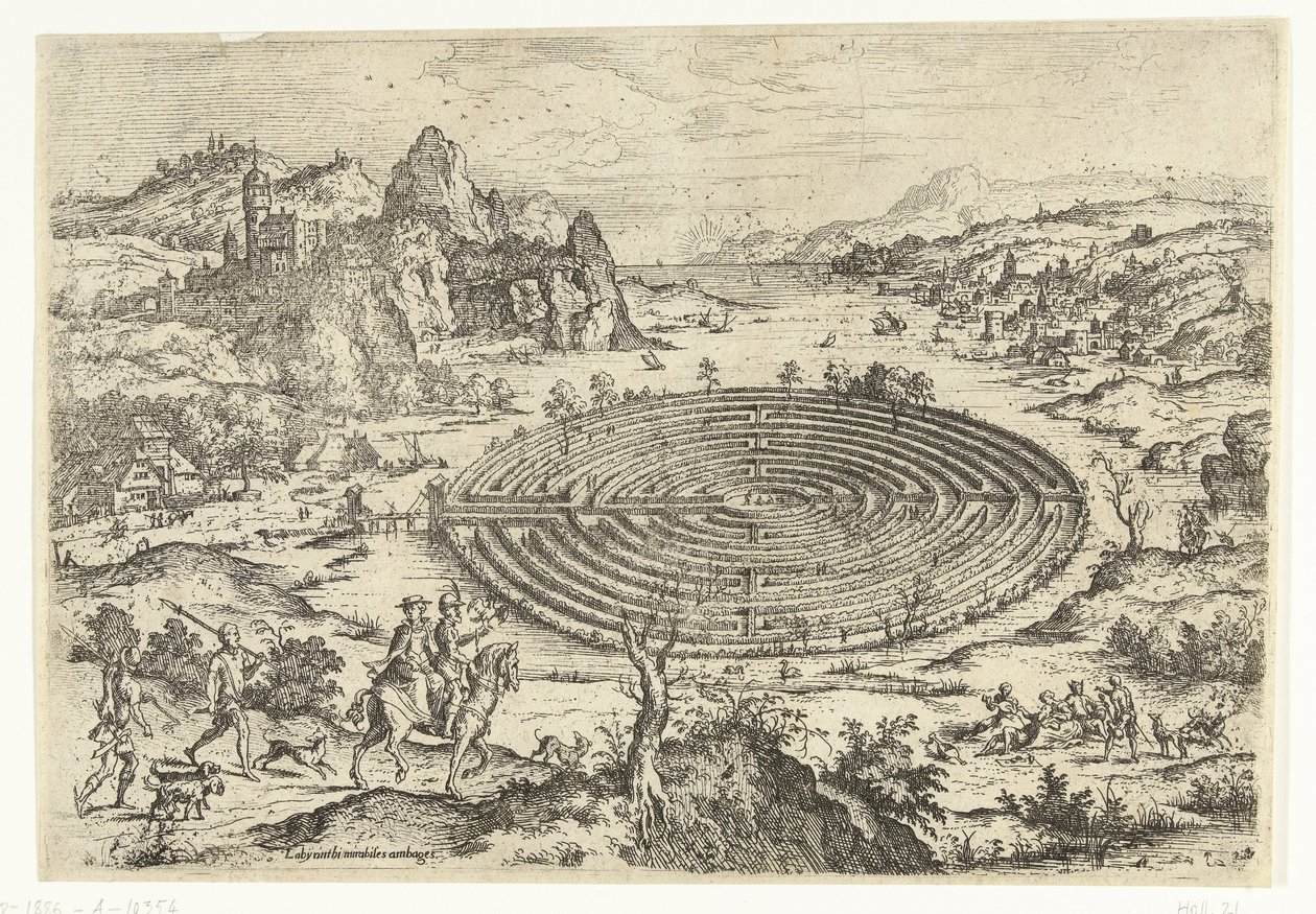 The Cretan Labyrinth by Hieronymus Cock