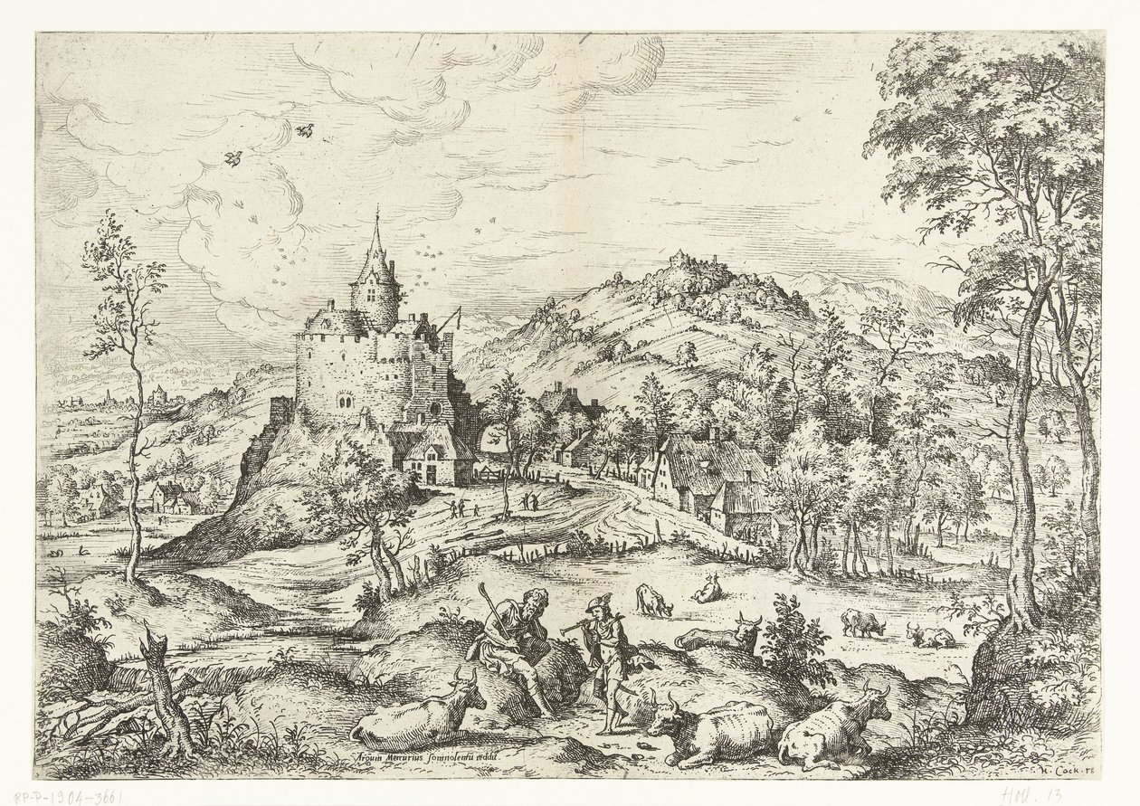 Mercury and Argus Landscapes with Biblical and Mythological Scenes (series title) by Hieronymus Cock
