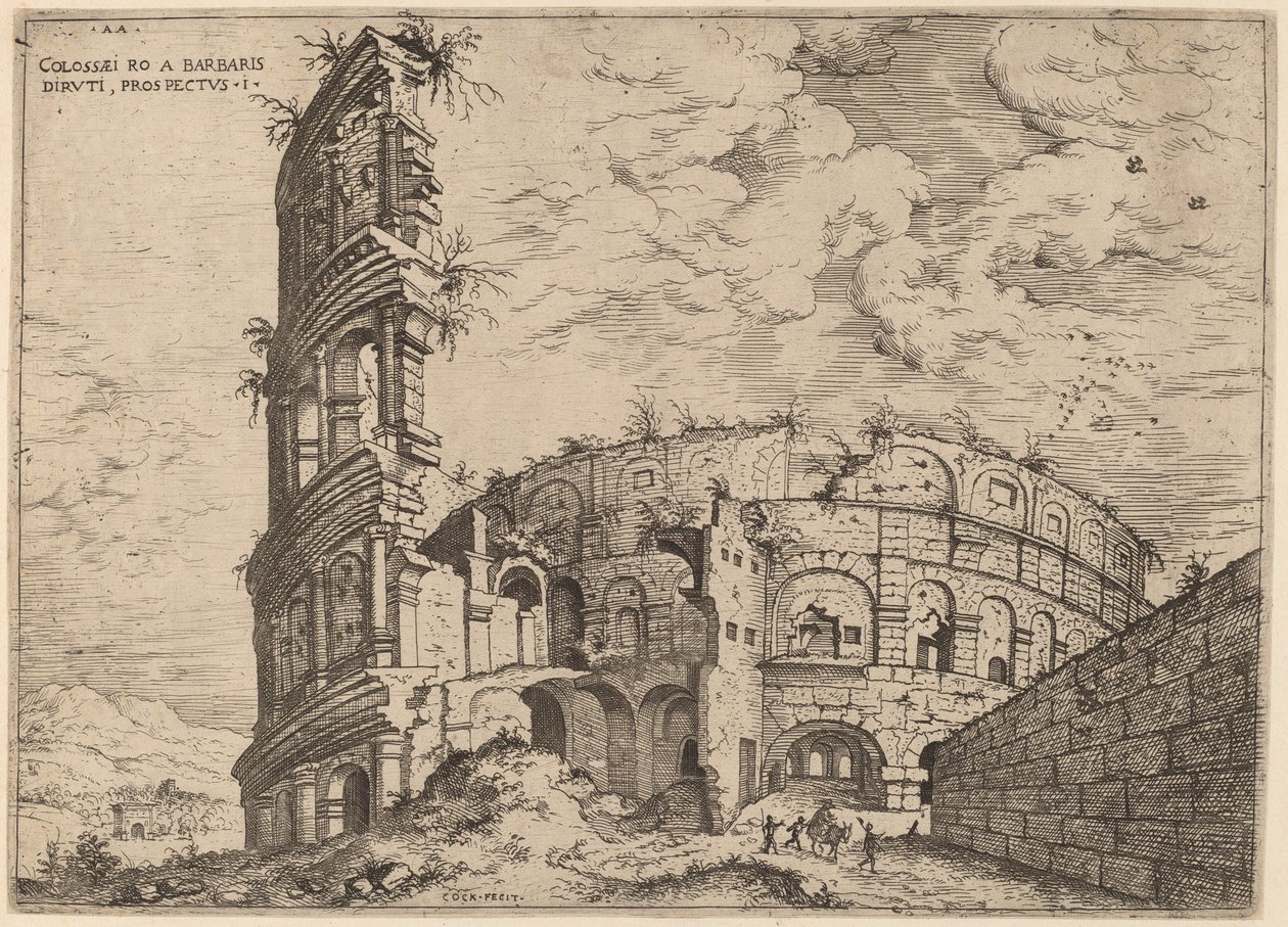 View of the Colosseum by Hieronymus Cock
