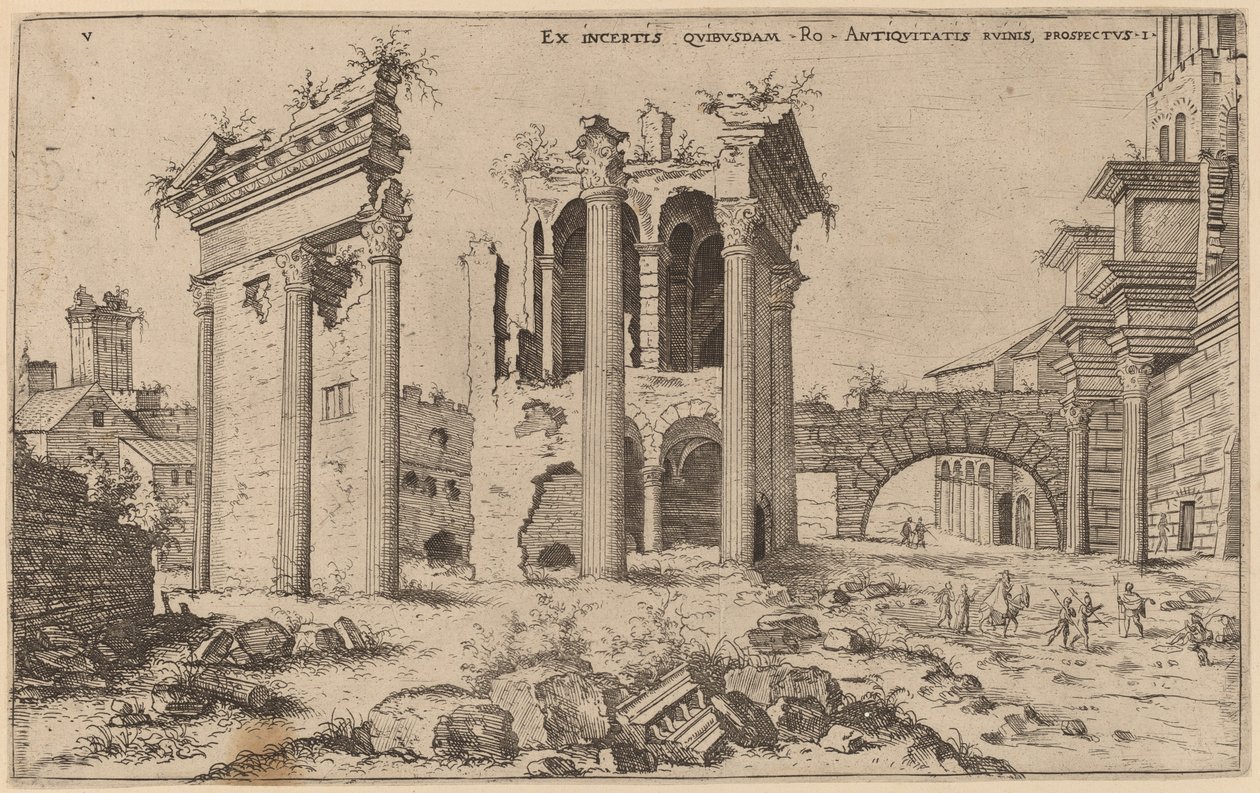 View of the Forum of Nerva by Hieronymus Cock
