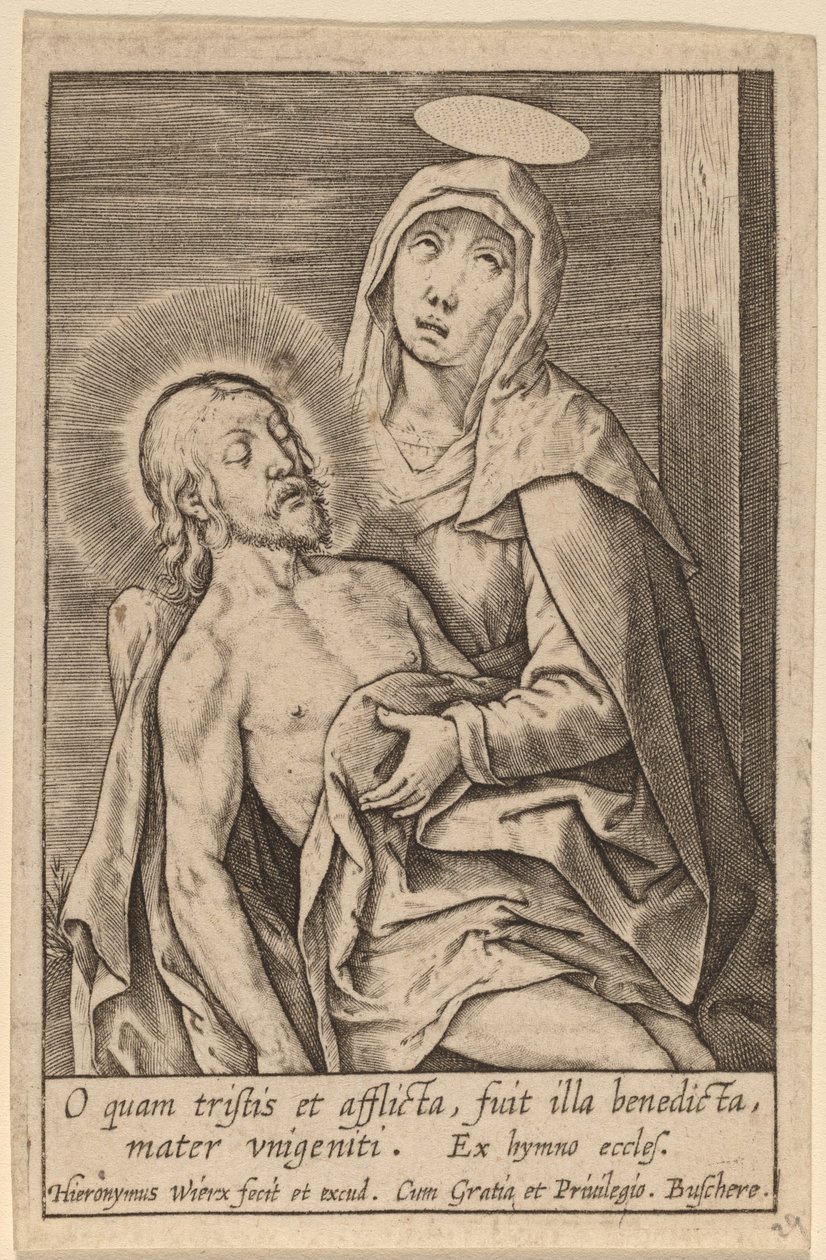 O how sad and afflicted ... by Hieronymus Wierix