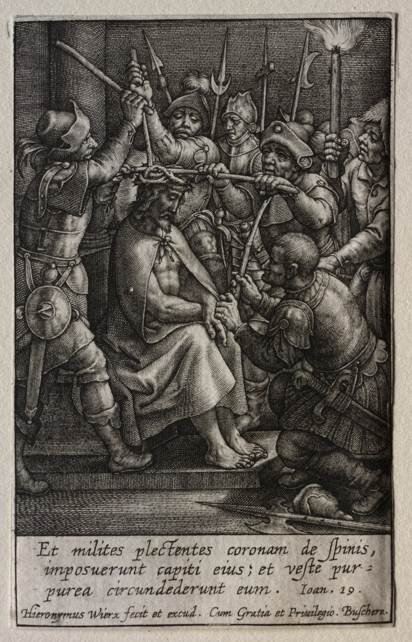 The Passion: The Crowning with Thorns by Hieronymus Wierix